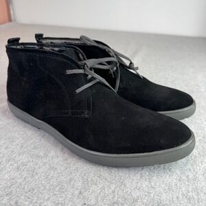 Calvin Klein Nowles Chukka Boots Mens 9 Black Suede Lace Up Sneakers (READ)